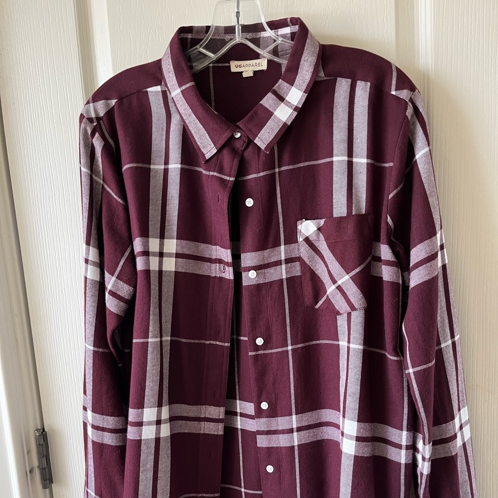 UG Apparel Womens Cotton Flannel, Large - Picture 2 of 8